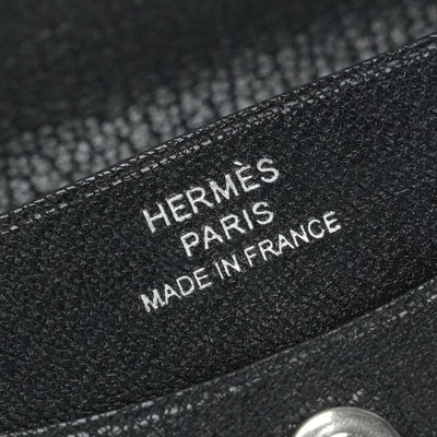 エルメス HERMES イリアード 財布 二つ折り財布 ミニ財布 ミニウォレット ギャロップ ドゥ シェブルミゾル ノワール ブラック 黒 シルバー金具