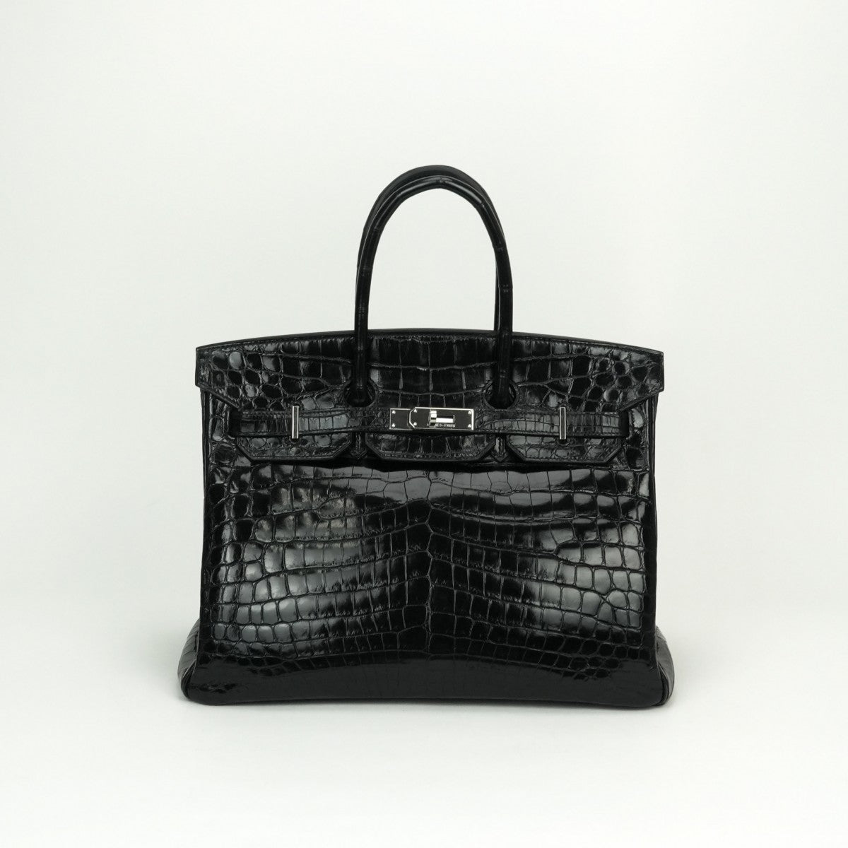 HERMES HERMES Birkin 35 Birkin 35 Tote bag crocodile nilotticus noir noir black black silver hardware Birkin 35Exotic Crocodile Nilotticus