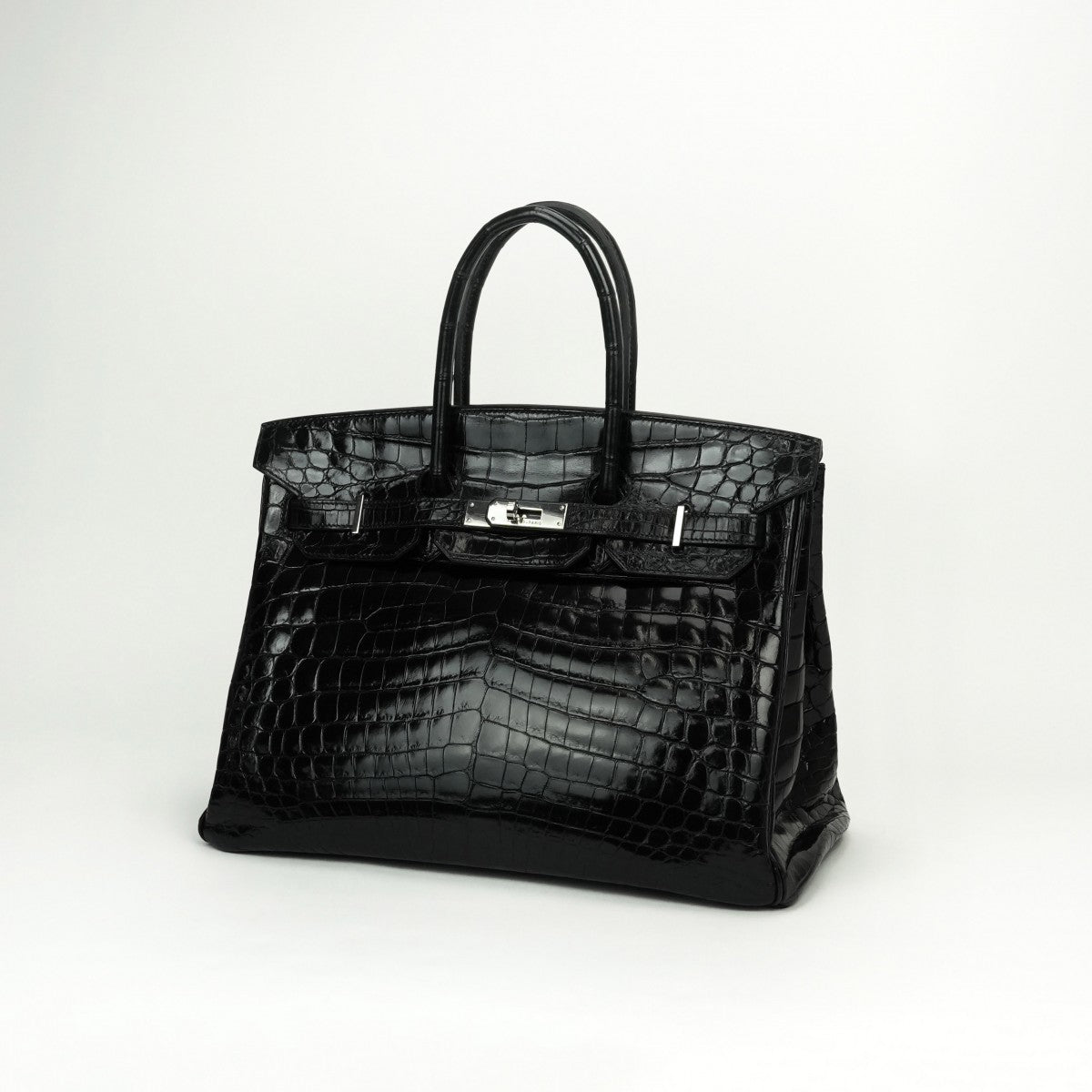 HERMES HERMES Birkin 35 Birkin 35 Tote bag crocodile nilotticus noir noir black black silver hardware Birkin 35Exotic Crocodile Nilotticus