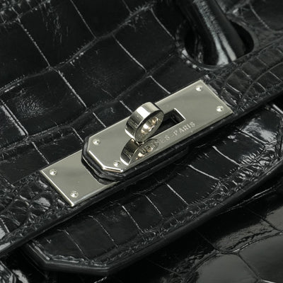 HERMES HERMES Birkin 35 Birkin 35 Tote bag crocodile nilotticus noir noir black black silver hardware Birkin 35Exotic Crocodile Nilotticus