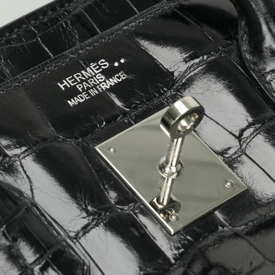 HERMES HERMES Birkin 35 Birkin 35 Tote bag crocodile nilotticus noir noir black black silver hardware Birkin 35Exotic Crocodile Nilotticus