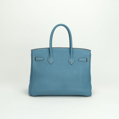 HERMES HERMES Birkin 30 Birkin 30 Tote bag Tote bag Toryon Clemence Bluejean Blue Blue Light Blue Ruthenium hardware