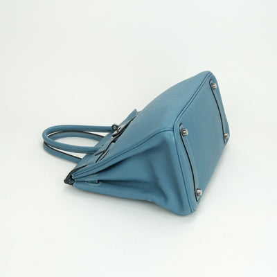 HERMES HERMES Birkin 30 Birkin 30 Tote bag Tote bag Toryon Clemence Bluejean Blue Blue Light Blue Ruthenium hardware