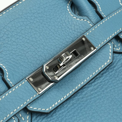 HERMES HERMES Birkin 30 Birkin 30 Tote bag Tote bag Toryon Clemence Bluejean Blue Blue Light Blue Ruthenium hardware