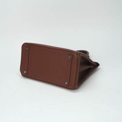 エルメス HERMES バーキン30 バーキン 30 バッグ トートバッグ エプソン シエンヌ ブラウン 茶 シルバー金具 ヴォーエプソン