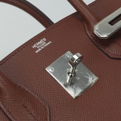 HERMES 爱马仕 Birkin 30 Birkin 30 袋子，手提袋，爱普生，西恩，棕色，棕色，银色配件，vo Epson