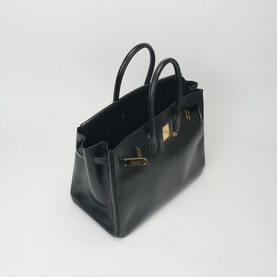 エルメス HERMES バーキン35 バーキン 35 バッグ トートバッグ ボックスカーフ ノワール ブラック 黒 ゴールド金具