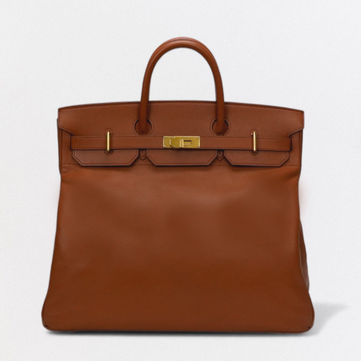 HERMES 爱马仕 Haut a courroies 45 Haut a courroies 45 包 手提包 沙发金色 金色 棕色 棕色 棕色金色五金 手提包