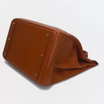 HERMES 爱马仕 Haut a courroies 45 Haut a courroies 45 包 手提包 沙发金色 金色 棕色 棕色 棕色金色五金 手提包