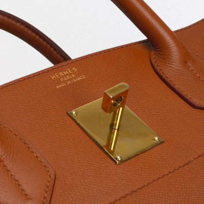 HERMES 爱马仕 Haut a courroies 45 Haut a courroies 45 包 手提包 沙发金色 金色 棕色 棕色 棕色金色五金 手提包