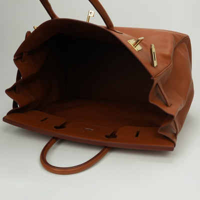 HERMES 爱马仕 Haut a courroies 45 Haut a courroies 45 包 手提包 沙发金色 金色 棕色 棕色 棕色金色五金 手提包