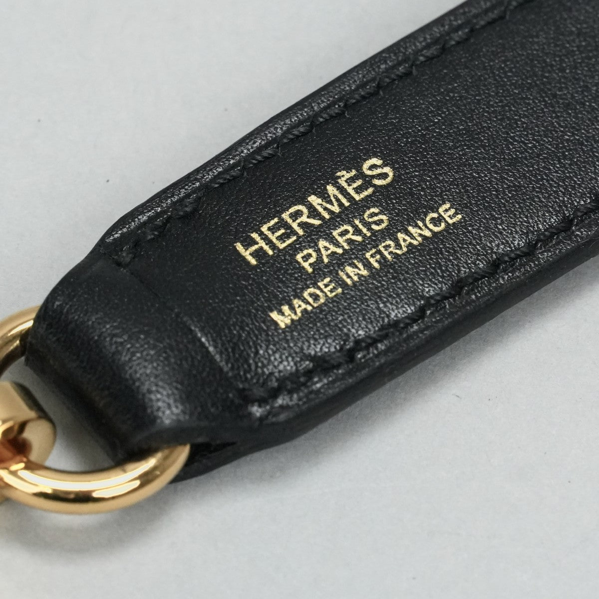 エルメス HERMES アタッシュ ソワ その他 レザー ノワール ブラック 黒 ゴールド金具 バッグストラップ バンドリエール