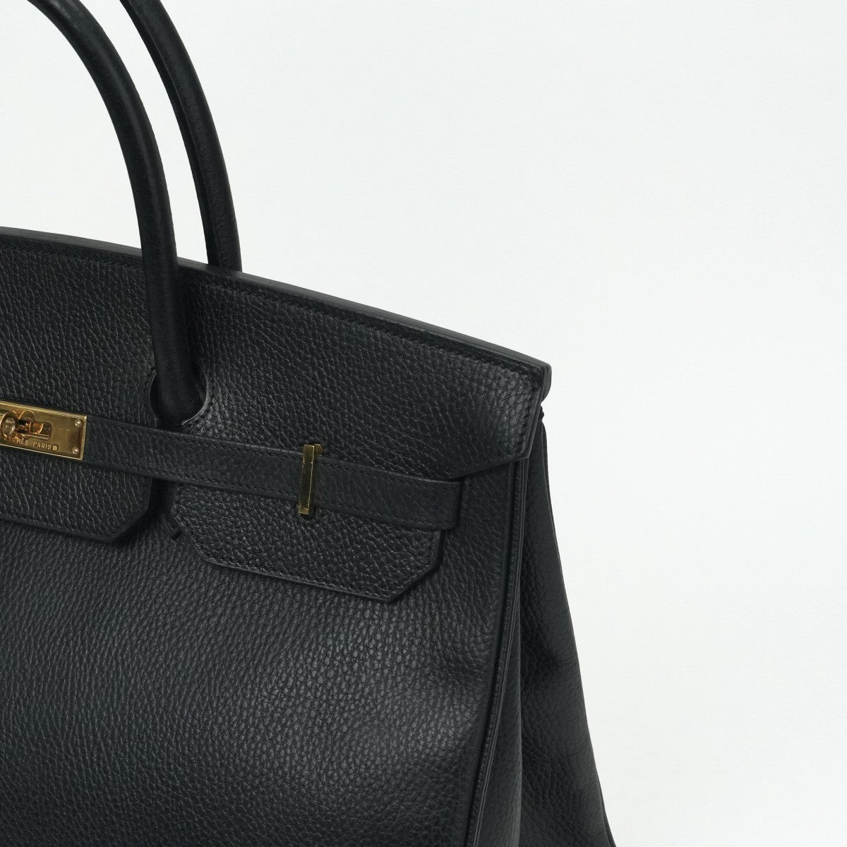 HERMES HERMES Birkin 40 Birkin 40 Bag, tote bag, Ardennes, noir, black, gold fittings