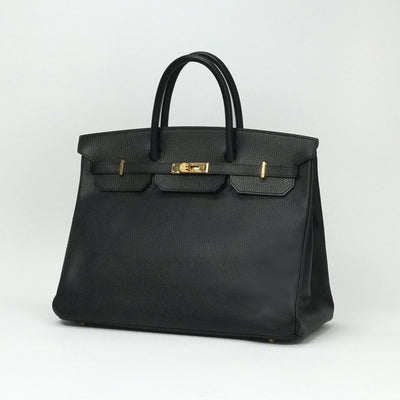 HERMES 爱马仕 Birkin 40 Birkin 40 包，手提袋，阿登，黑色，黑色，金色配件