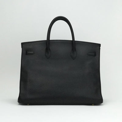 HERMES HERMES Birkin 40 Birkin 40 Bag, tote bag, Ardennes, noir, black, gold fittings