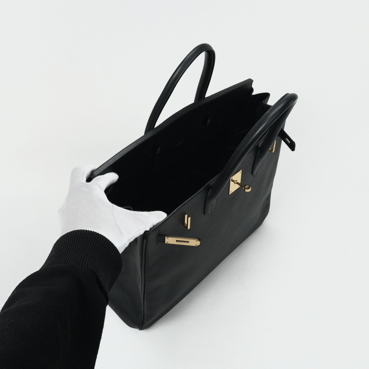 HERMES 爱马仕 Birkin 40 Birkin 40 包，手提袋，阿登，黑色，黑色，金色配件