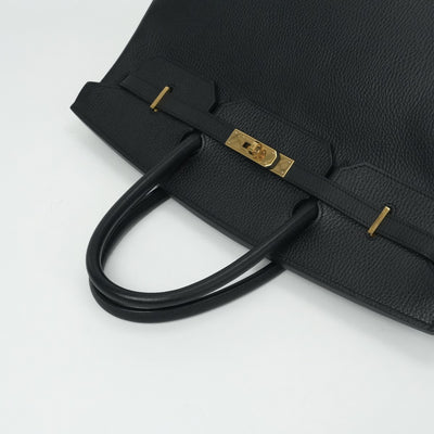 HERMES 爱马仕 Birkin 40 Birkin 40 包，手提袋，阿登，黑色，黑色，金色配件