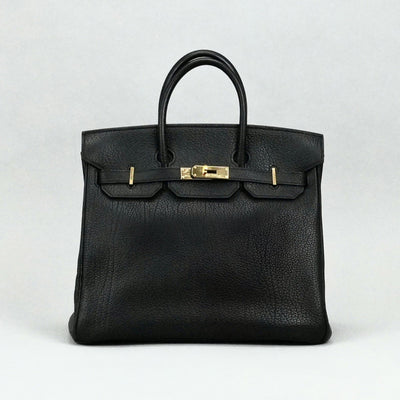 HERMES 爱马仕 Haut a courroies 32 Haut a courroies 32 包，手提袋，峡湾，黑色，黑色，金色配件