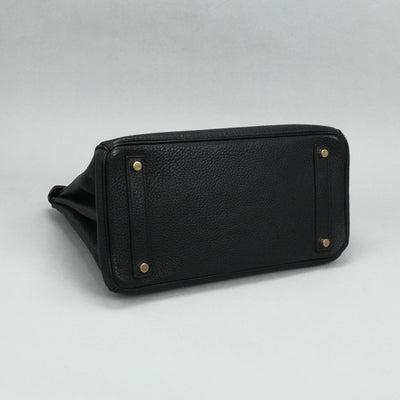HERMES 爱马仕 Haut a courroies 32 Haut a courroies 32 包，手提袋，峡湾，黑色，黑色，金色配件