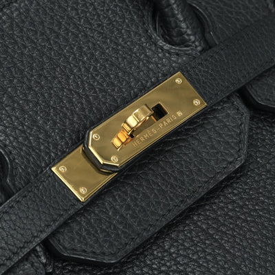 HERMES 爱马仕 Haut a courroies 32 Haut a courroies 32 包，手提袋，峡湾，黑色，黑色，金色配件