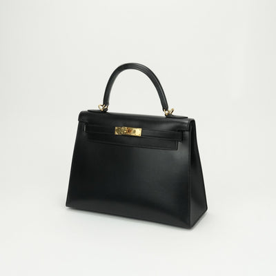 エルメス HERMES ケリー28 ケリー 28 バッグ トートバッグ ボックスカーフ ノワール noir ブラック 黒