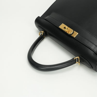 エルメス HERMES ケリー28 ケリー 28 バッグ トートバッグ ボックスカーフ ノワール noir ブラック 黒