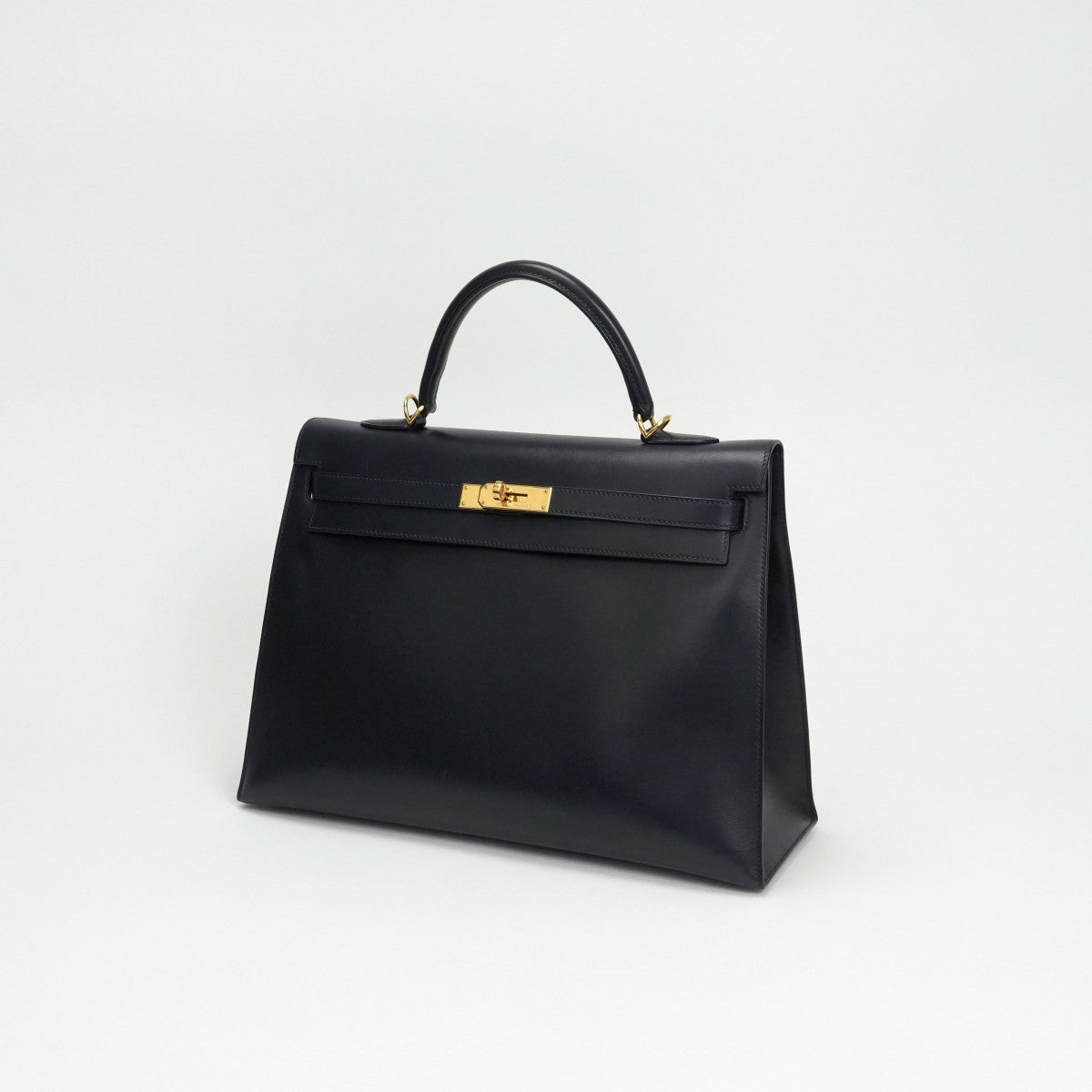 エルメス HERMES ケリー35 ケリー 35 バッグ トートバッグ ショルダーバッグ ボックスカーフ ネイビー 紺 ゴールド金具