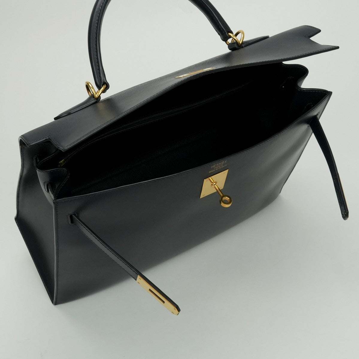 エルメス HERMES ケリー35 ケリー 35 バッグ トートバッグ ショルダーバッグ ボックスカーフ ネイビー 紺 ゴールド金具