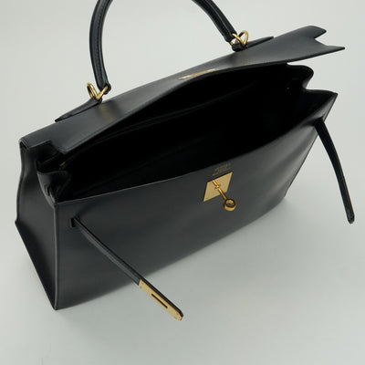 エルメス HERMES ケリー35 ケリー 35 バッグ トートバッグ ショルダーバッグ ボックスカーフ ネイビー 紺 ゴールド金具