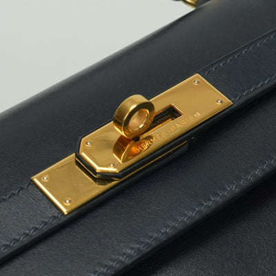 エルメス HERMES ケリー35 ケリー 35 バッグ トートバッグ ショルダーバッグ ボックスカーフ ネイビー 紺 ゴールド金具