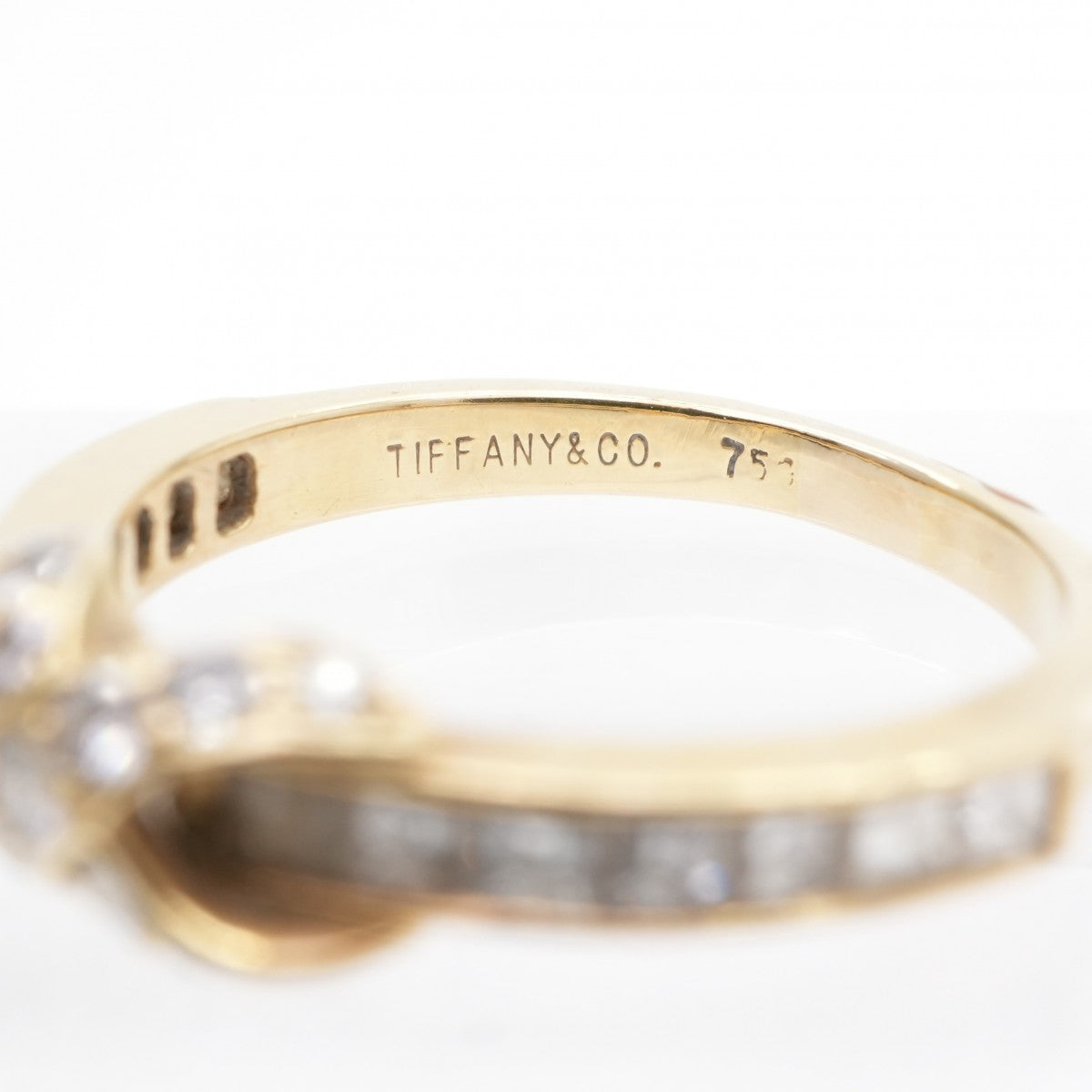 Tiffany & Co. TIFFANY&Co. Signature Ring 750YG Gold Yellow Gold Diamond Ring