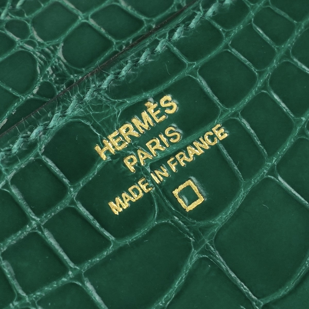 エルメス HERMES コンスタンスロング コンスタンス ロング 財布 長財布 ロングウォレット アリゲーター クロコダイル ヴェール グリーン green 緑 ゴールド金具 エキゾチック