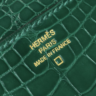 エルメス HERMES コンスタンスロング コンスタンス ロング 財布 長財布 ロングウォレット アリゲーター クロコダイル ヴェール グリーン green 緑 ゴールド金具 エキゾチック