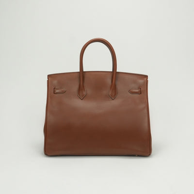 エルメス HERMES バーキン35 バーキン 35 ヴェルソ バッグ トートバッグ ボックスカーフ フォーブ Fauve クレ Craie ブラウン Brown ベージュ beige 茶 ゴールド金具 ハンドバッグ バイカラー