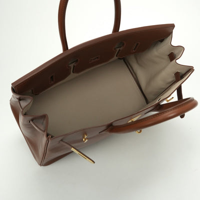 エルメス HERMES バーキン35 バーキン 35 ヴェルソ バッグ トートバッグ ボックスカーフ フォーブ Fauve クレ Craie ブラウン Brown ベージュ beige 茶 ゴールド金具 ハンドバッグ バイカラー