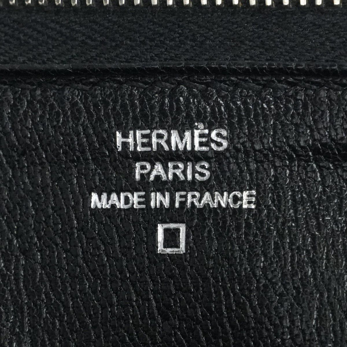 HERMES 爱马仕 Azap long Azap long classic 钱包长钱包长钱包鳄鱼鳄鱼黑色银色金属配件圆形拉链