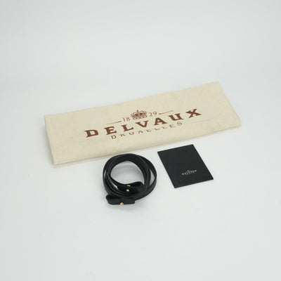 DELVAUX Delvaux Brillon PM Brillon PM 袋，手提袋，肩膀袋，皮革，黑色，黑色，金色硬件，手袋，2向袋子