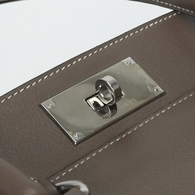 エルメス HERMES ツールボックス26 ツールボックス 26 バッグ ショルダーバッグ エバーカラー エトゥープ グレー シルバー金具 エヴァーカラー