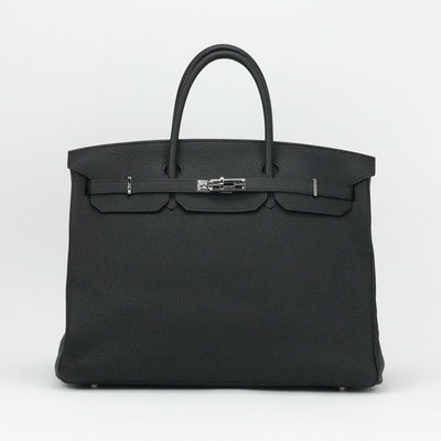 HERMES 헤르메스 Birkin 40 Birkin 40 토트 백 토고 누아 블랙 실버 하드웨어