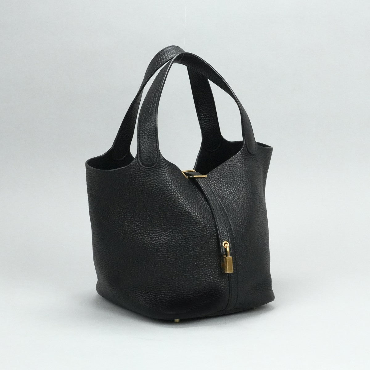 HERMES HERMES Picotin lock MM Picotin lock MM Picotin lock 22 Tote bag Toryon Clemence Noir Black Gold hardware