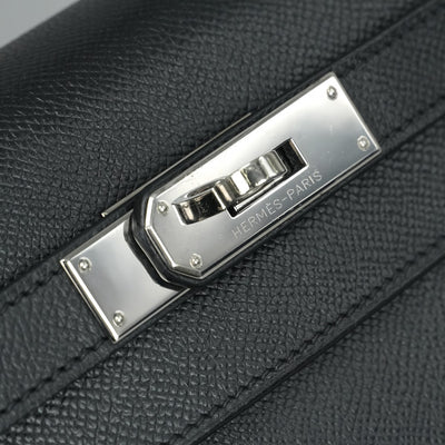 HERMES HERMES Kelly 28 Kelly 28 Bag, Tote Bag, Shoulder Bag, Epson Noir, Black, Black, Silver Fittings, Vaugh Epson