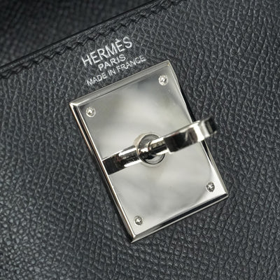 HERMES HERMES Kelly 28 Kelly 28 Bag, Tote Bag, Shoulder Bag, Epson Noir, Black, Black, Silver Fittings, Vaugh Epson