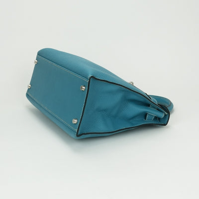 HERMES HERMES Kelly 32 Kelly 32 Bag, tote bag, shoulder bag, togo, bluejean, blue, silver hardware