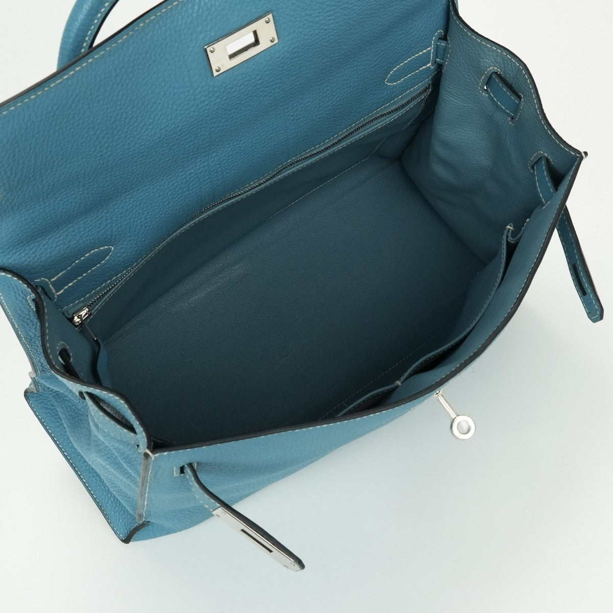 HERMES HERMES Kelly 32 Kelly 32 Bag, tote bag, shoulder bag, togo, bluejean, blue, silver hardware