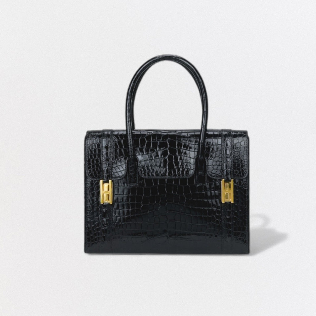 エルメス HERMES ドラッグ27 ドラッグ 27 バッグ トートバッグ クロコダイル ノワール Noir ブラック Black 黒 ゴールド金具 ハンドバッグ エルメス HERMES ドラッグ27 ドラッグ 27 バッグ トートバッグ