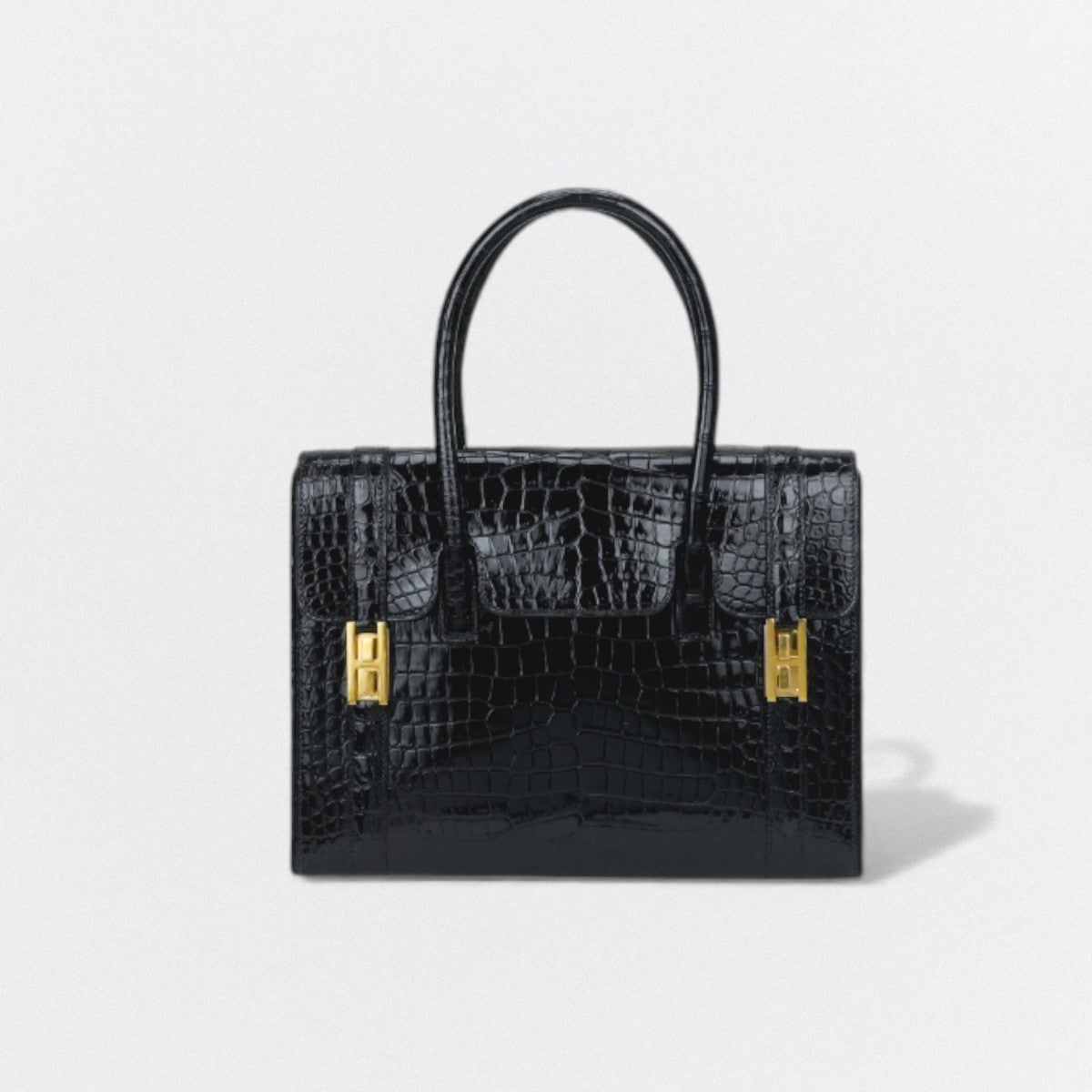 エルメス HERMES ドラッグ27 ドラッグ 27 バッグ トートバッグ クロコダイル ノワール Noir ブラック Black 黒 ゴールド金具 ハンドバッグ アリゲーター ニロティカス ポロサス
