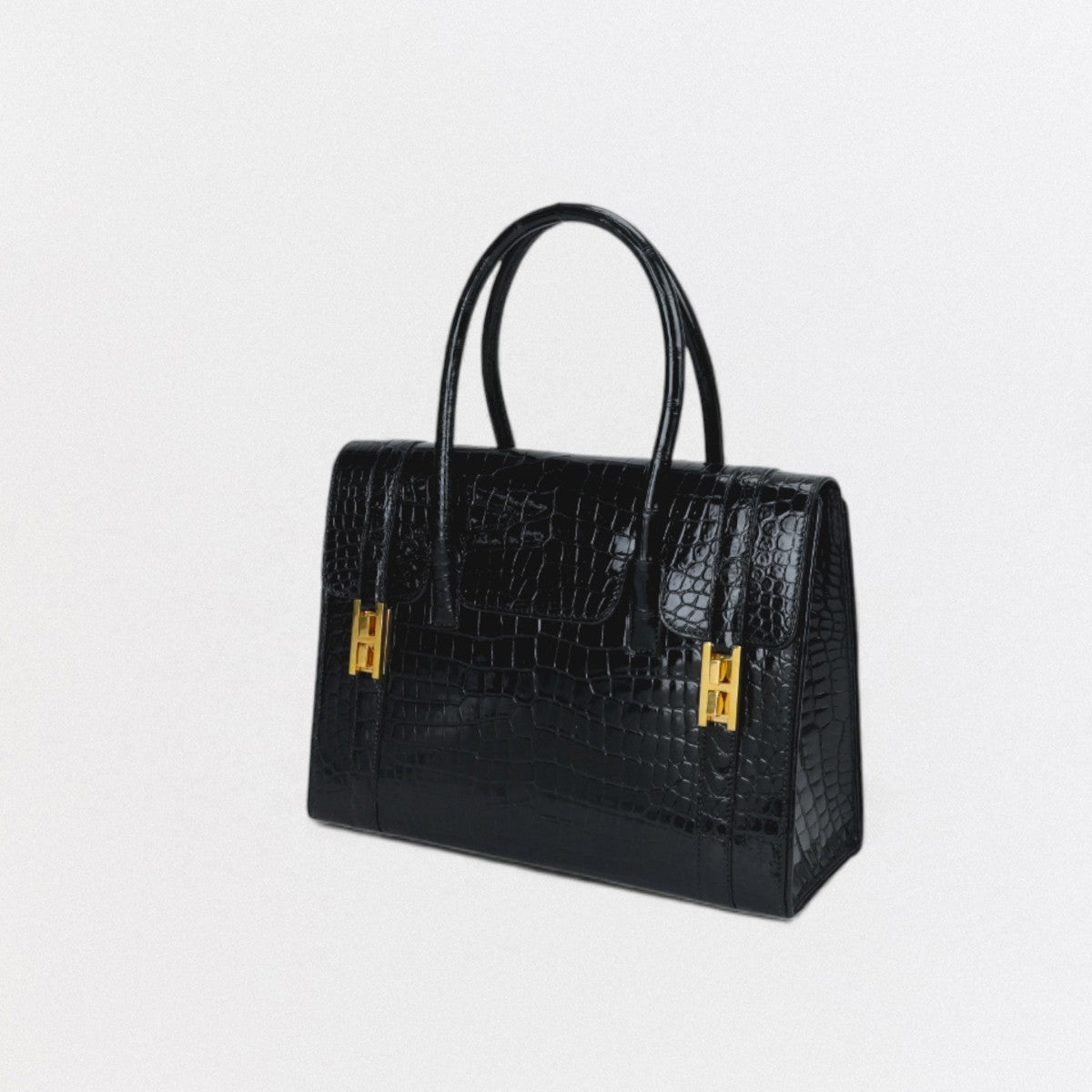 エルメス HERMES ドラッグ27 ドラッグ 27 バッグ トートバッグ クロコダイル ノワール Noir ブラック Black 黒 ゴールド金具 ハンドバッグ アリゲーター ニロティカス ポロサス