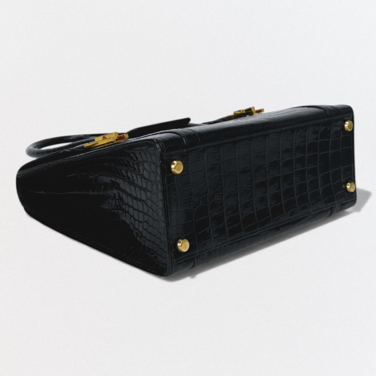 エルメス HERMES ドラッグ27 ドラッグ 27 バッグ トートバッグ クロコダイル ノワール Noir ブラック Black 黒 ゴールド金具 ハンドバッグ アリゲーター ニロティカス ポロサス