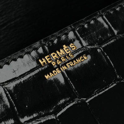 エルメス HERMES ドラッグ27 ドラッグ 27 バッグ トートバッグ クロコダイル ノワール Noir ブラック Black 黒 ゴールド金具 ハンドバッグ アリゲーター ニロティカス ポロサス