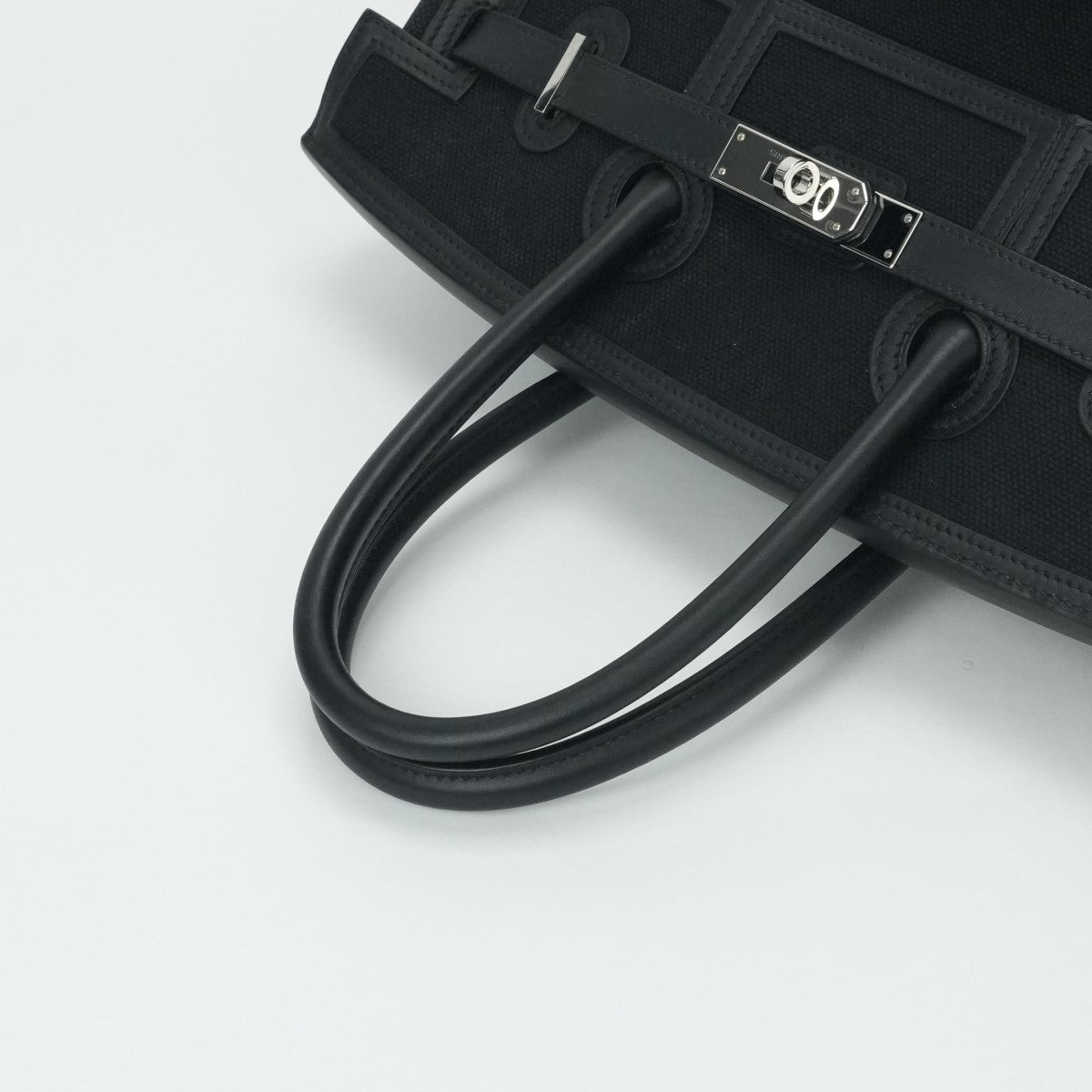 HERMES 爱马仕 Birkin 35 cargo Birkin35个袋子手提袋Toile Ash Swift Noir黑色银色硬件Vo Swift